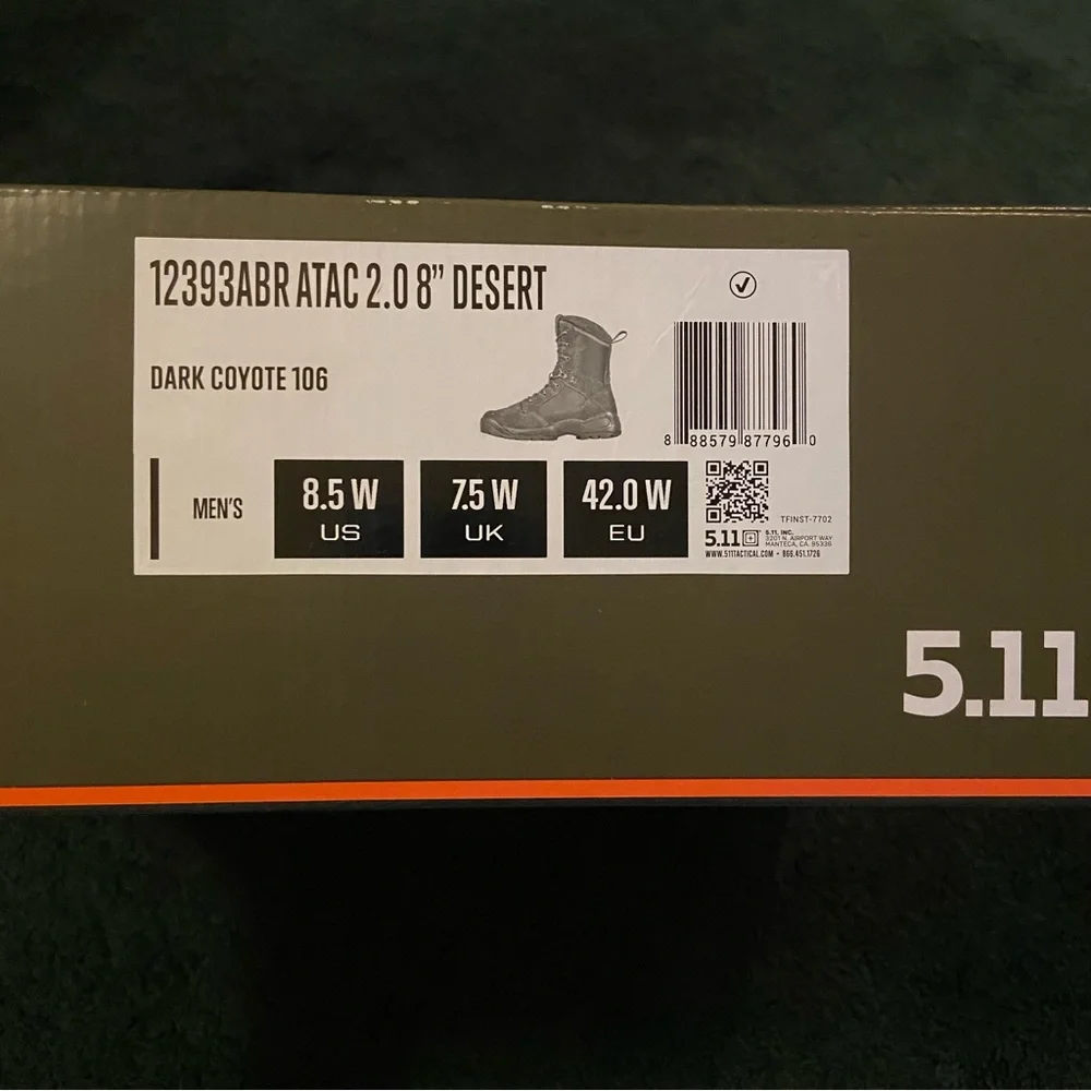 5.11 Tactical Men's Brown Boots - Picture 2 of 5